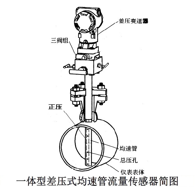 均速管流量計(jì)簡(jiǎn)圖